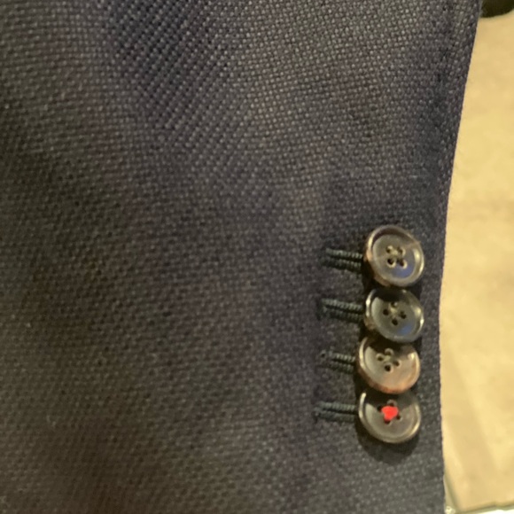 Slight worn Suit Supply 42 R Navy Sienna Suit Coat - Picture 6 of 11